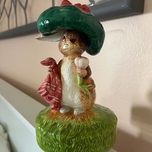 Vintage Benjamin Bunny Rotating Music Box by Schmidt